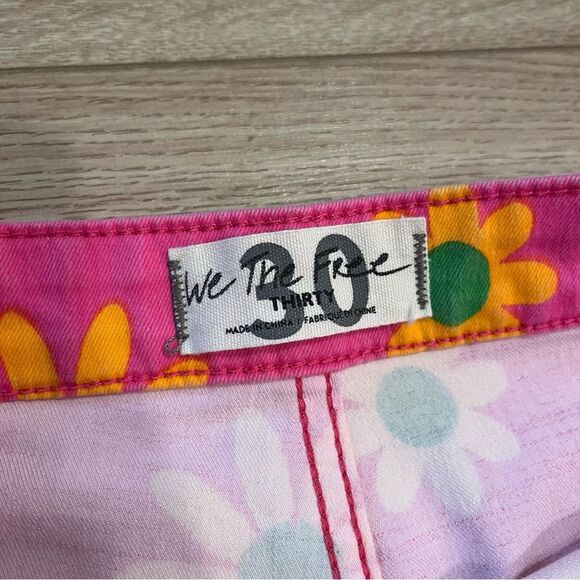 We the Free People Youthquake Printed Crop Flare Jean Floral Wide Leg Size 30 - Picture 5 of 8